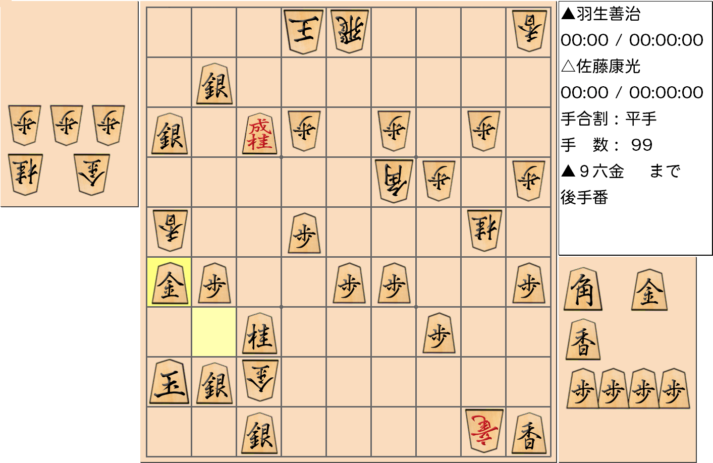 【将棋手筋】2011年2月20日のNHK杯テレビ将棋トーナメント羽生善治 名人 vs 佐藤康光 九段の対局で香の王手に移動「中合い」をした局面