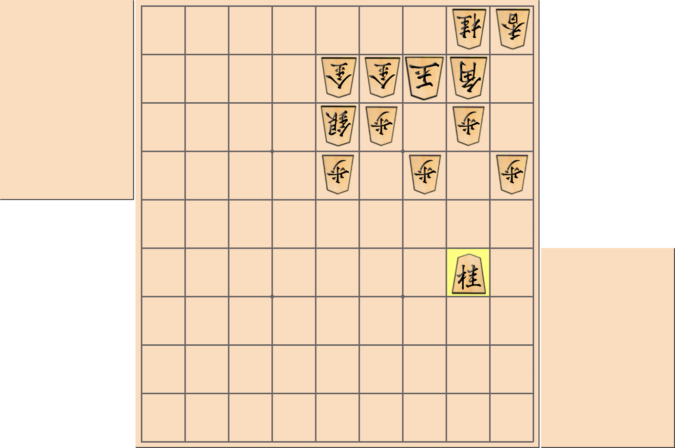 【将棋手筋】「控えの桂」を打った部分図