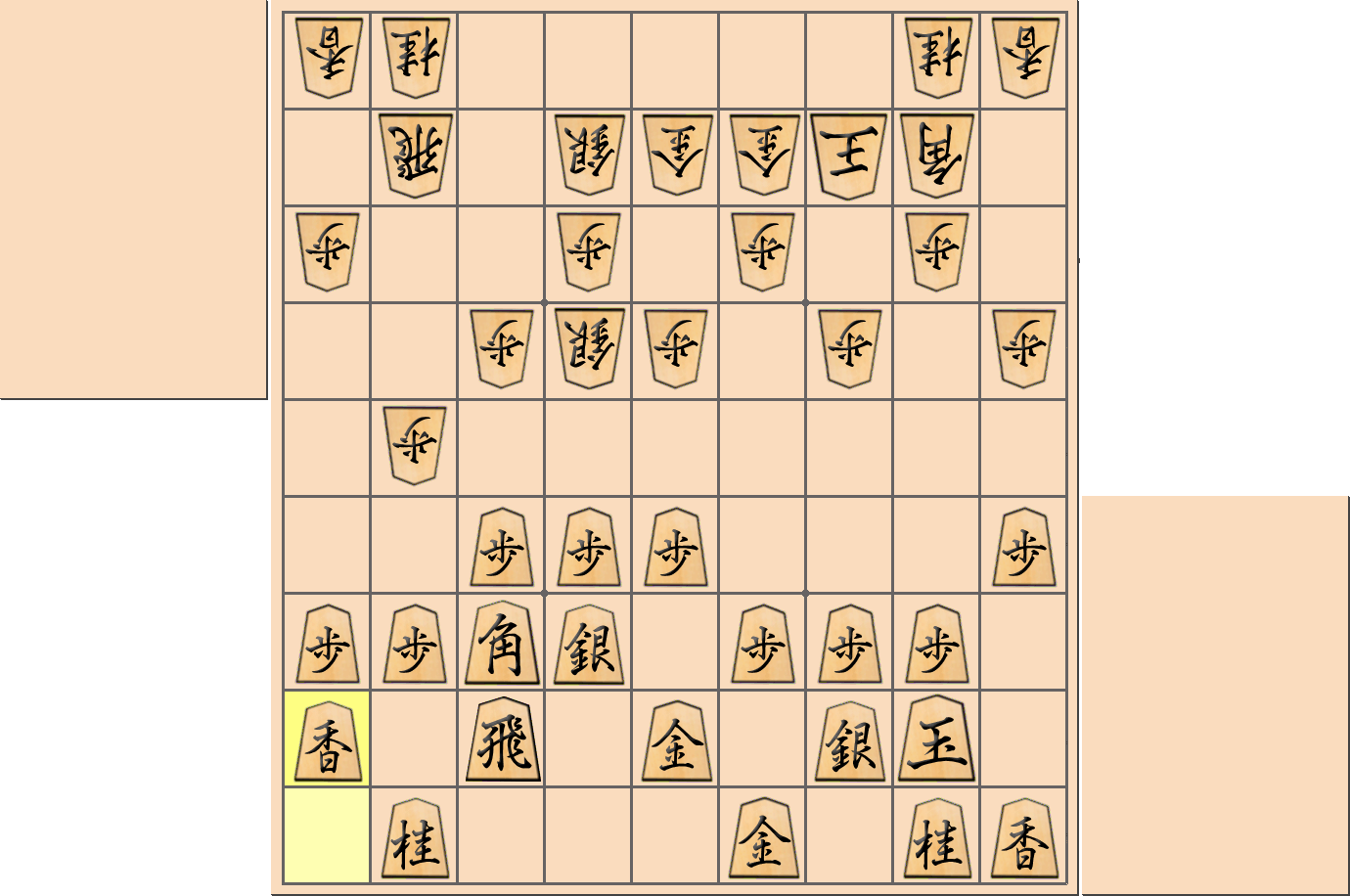 【将棋手筋】香を「浮く」ことで相手の角の利きを避けた局面