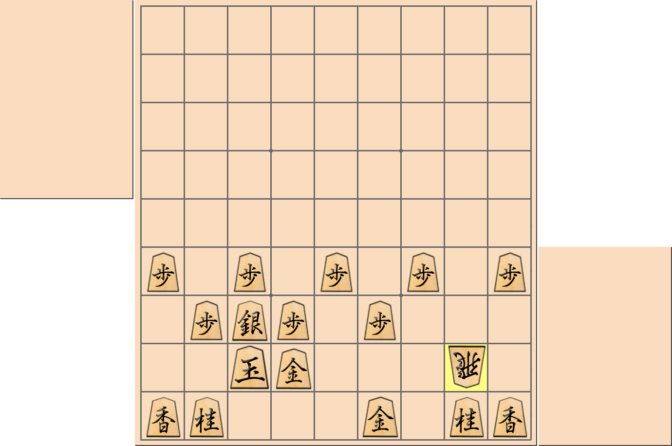 【将棋格言】「一段金に飛車捨てあり」が好手となる部分図