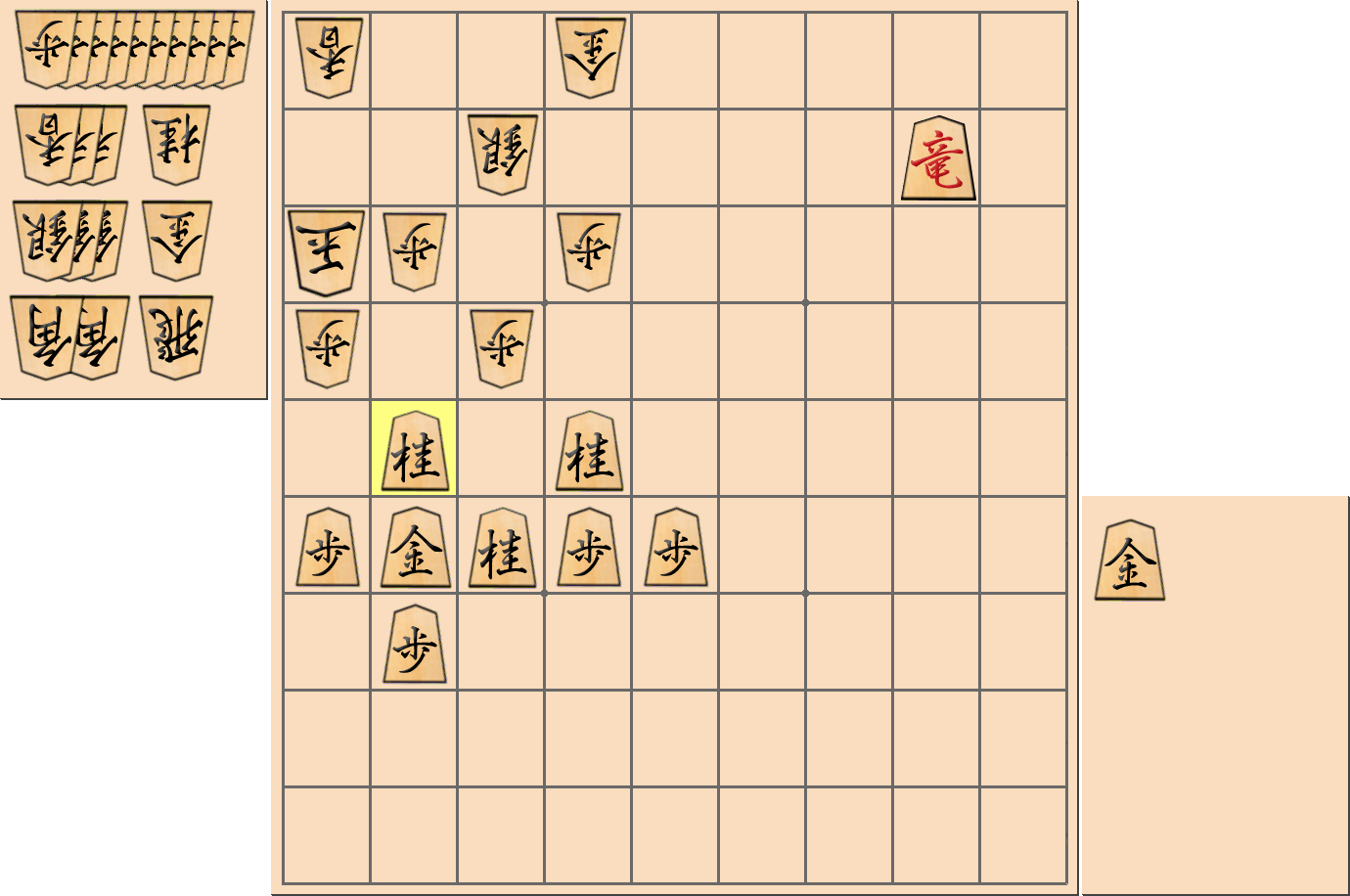 【将棋格言】「三桂あって詰まぬ事なし」となる部分図2