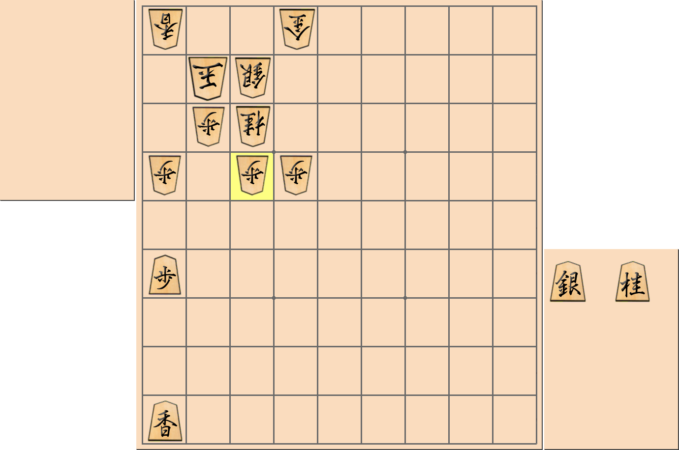 【将棋格言】「桂の王手は合駒きかず」とならなかった部分図