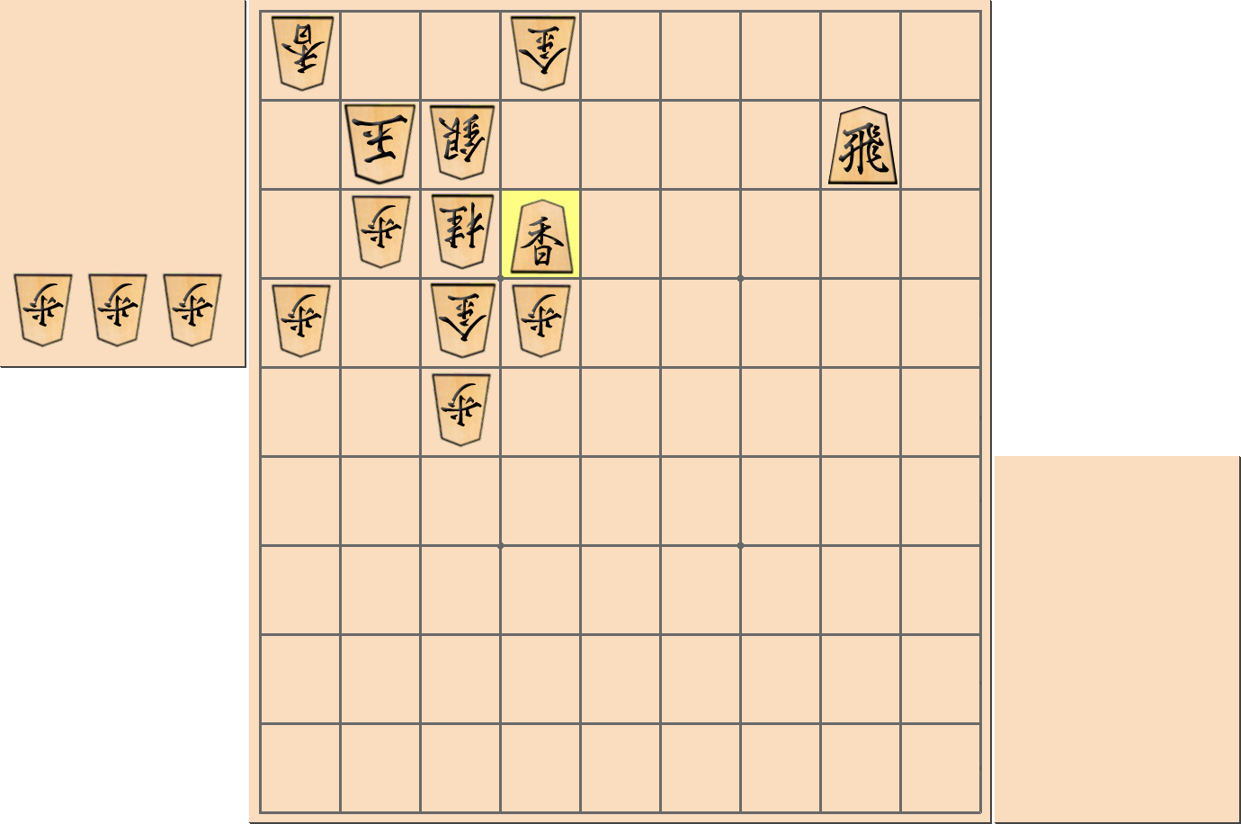 【将棋格言】「金は斜めに誘え」で高美濃を崩す部分図3