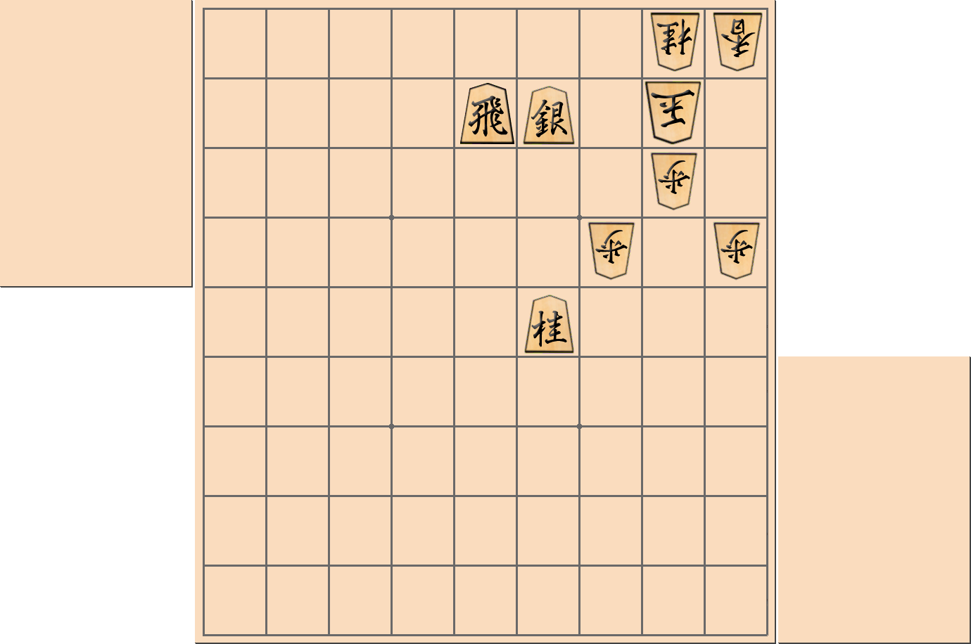 【将棋格言】「銀は成らずに好手あり」となる部分図1