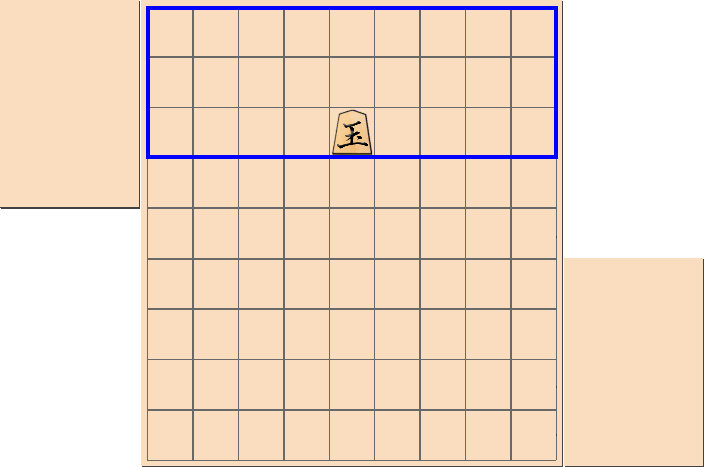 【将棋用語】「入玉」の部分図
