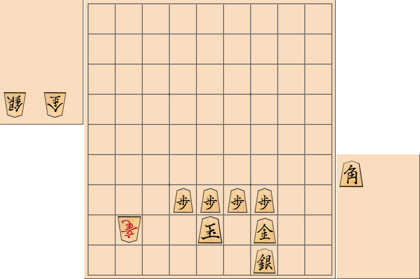 【将棋用語】「壁」と言われている悪形の部分図