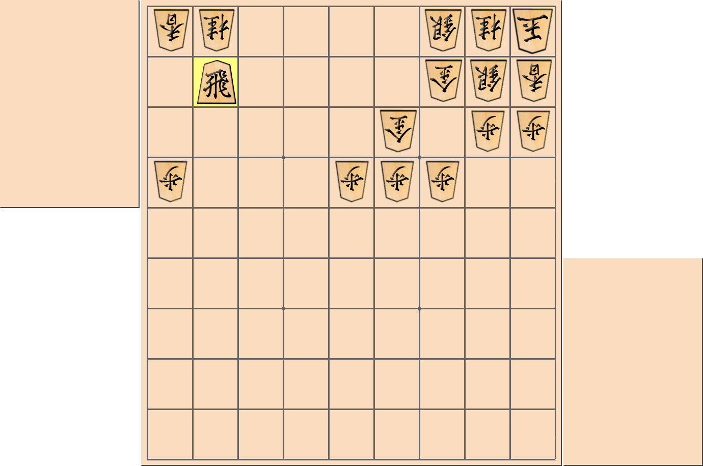 【将棋用語】相手の駒に「当たる」ように飛車打つ