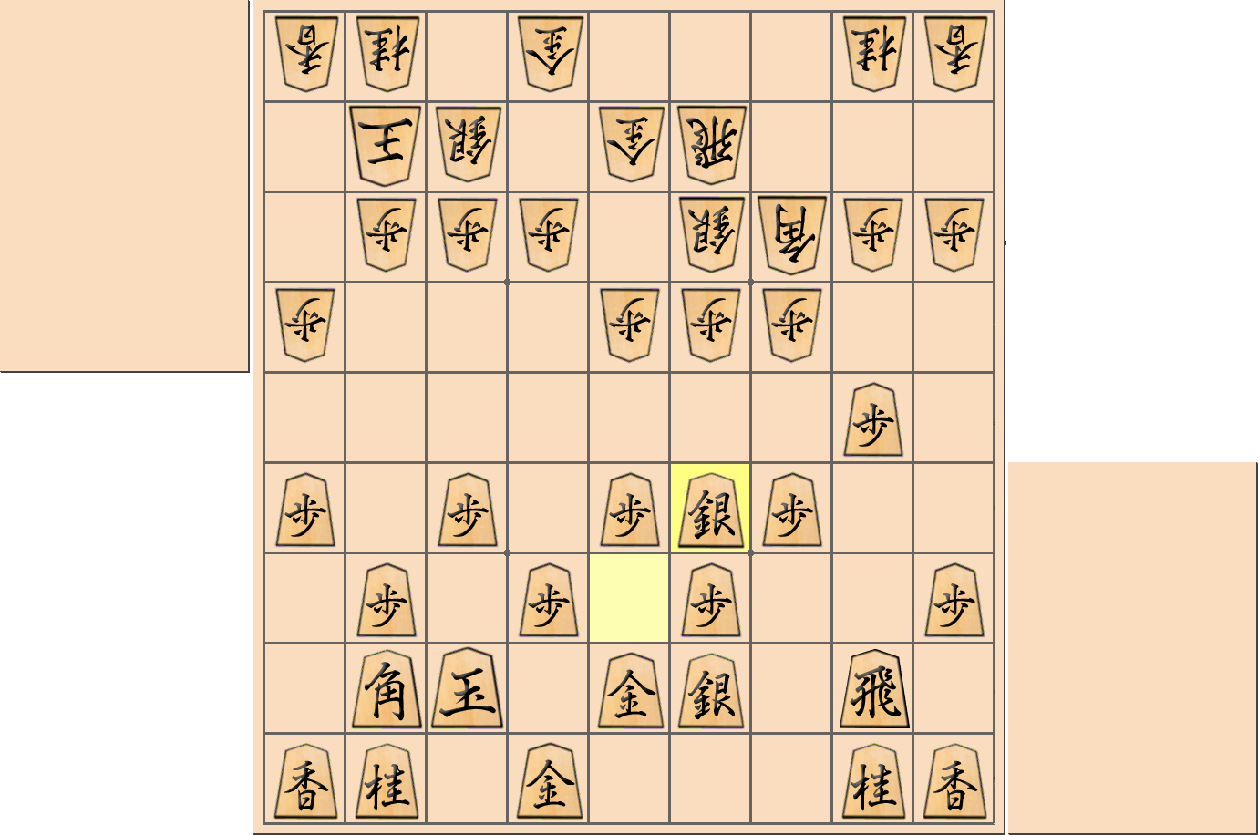 【将棋用語】対抗形の「急戦」の１つである５七銀左急戦と呼ばれる変化