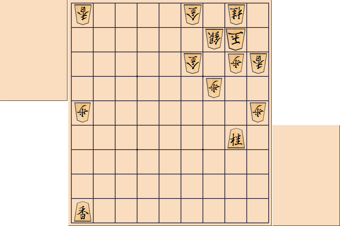 【将棋用語】駒を「拾う」部分図