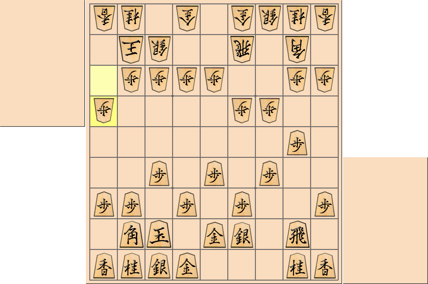 【将棋用語】端歩の「挨拶」をする局面