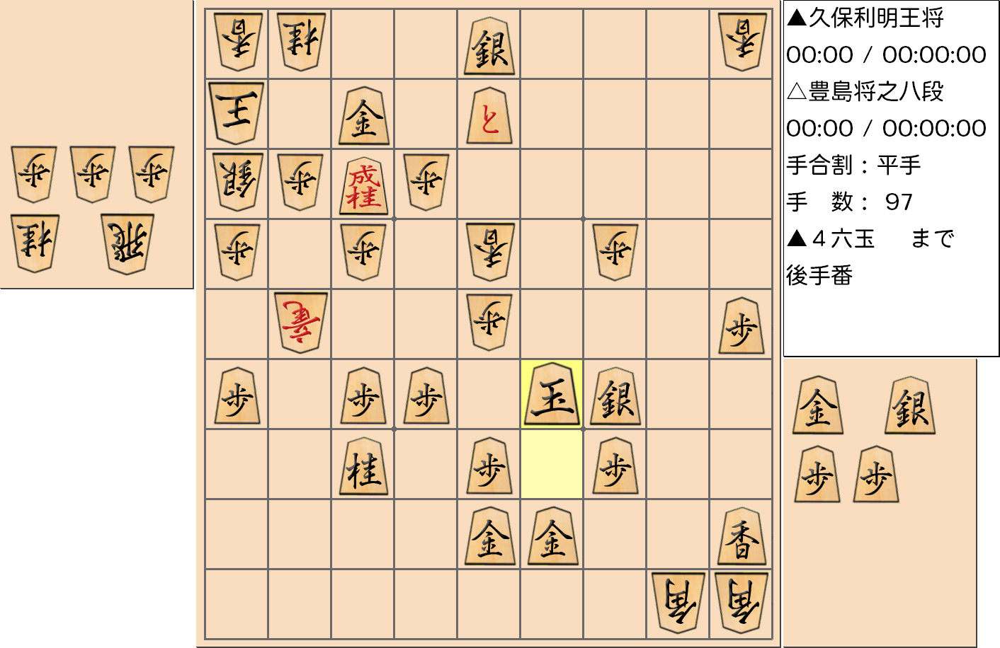 【将棋用語】第67期王将戦七番勝負 第３局 久保利明 王将 対 豊島将之 八段で「捌いた」局面