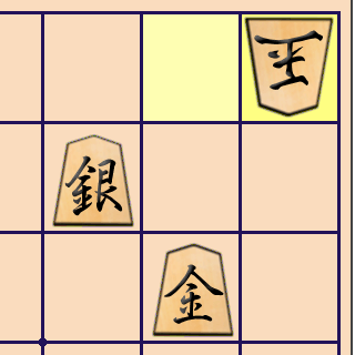 1手詰の詰将棋の解答(第2問) ▲３二銀に△１一玉の変化