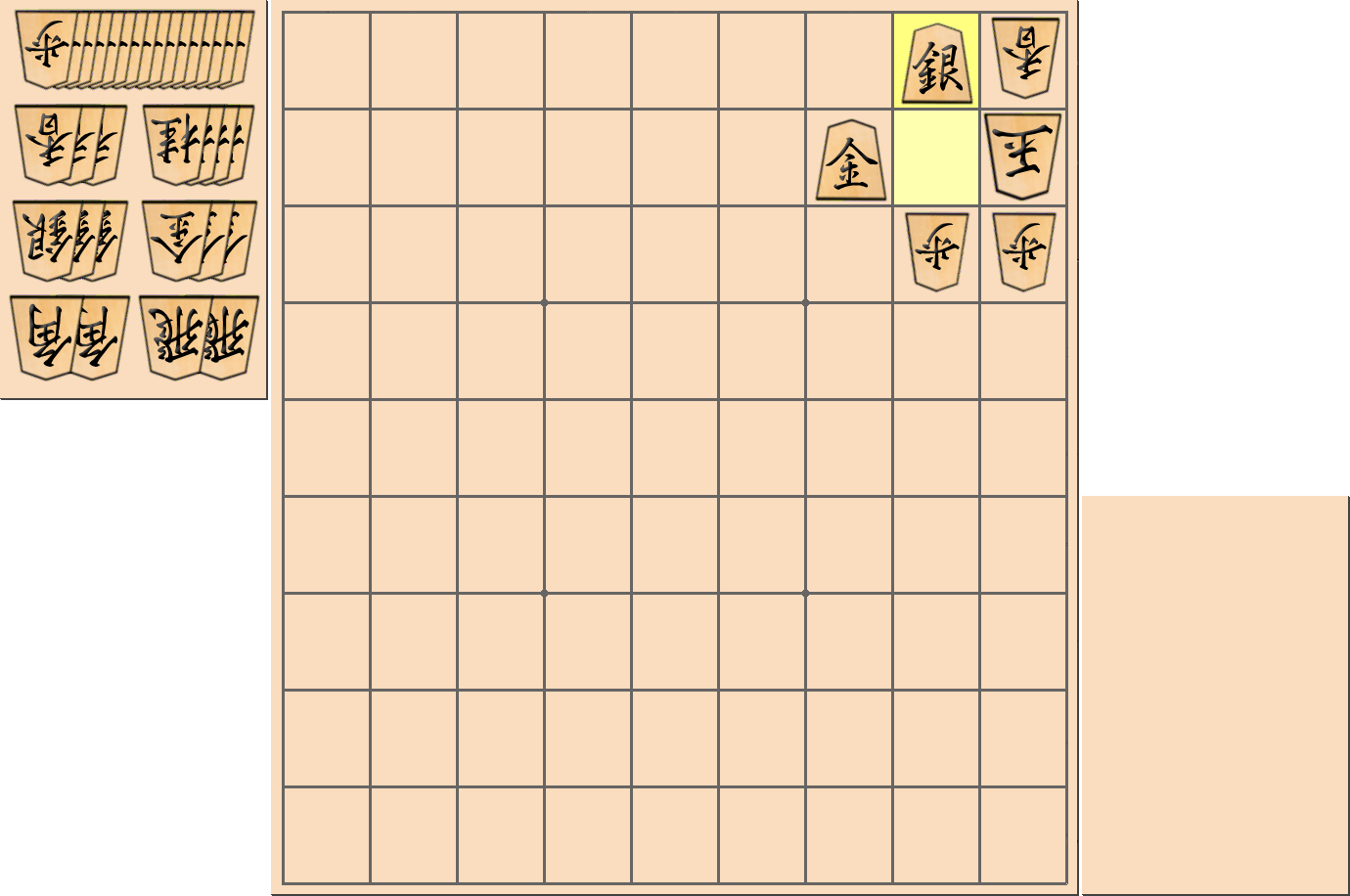 1手詰の詰将棋の解答(第3問)