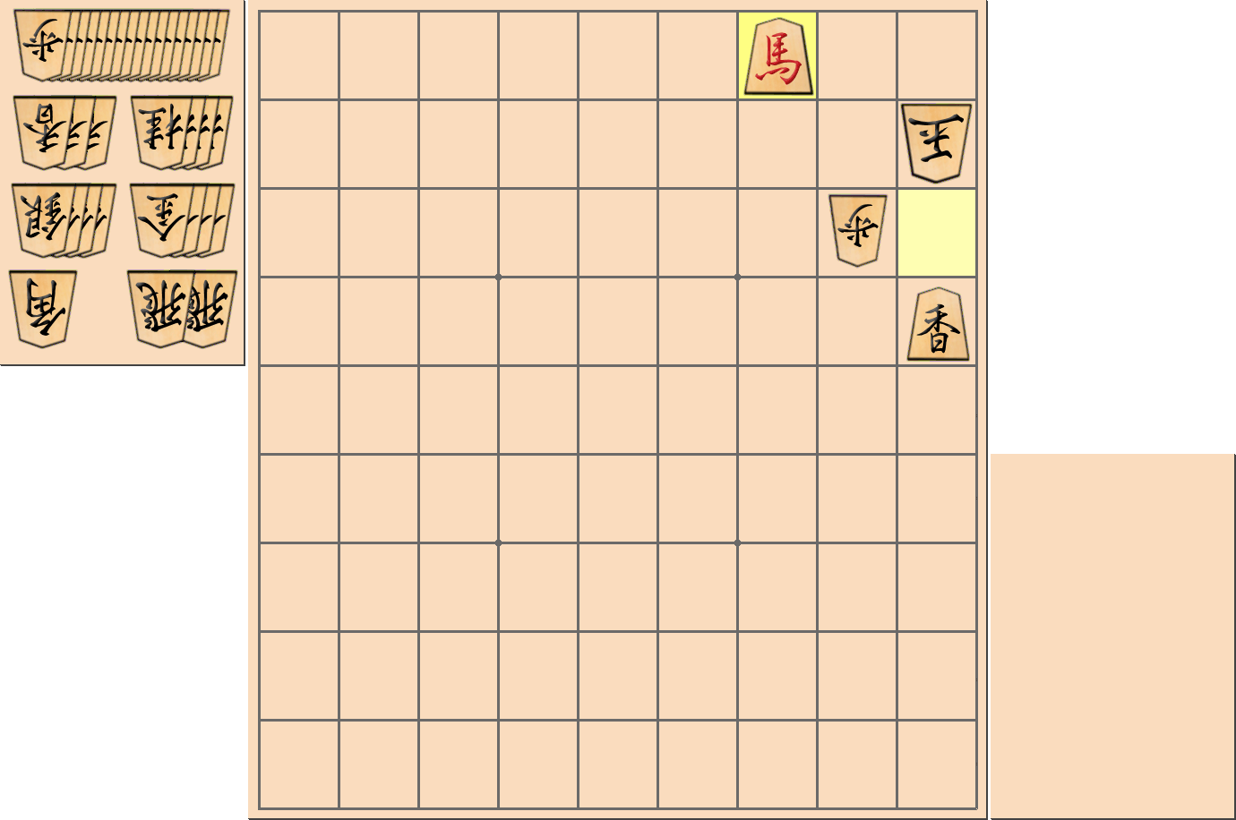 1手詰の詰将棋の解答(第21問)