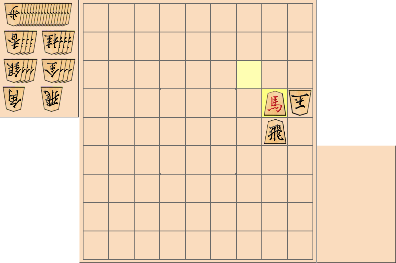1手詰の詰将棋の解答(第38問)